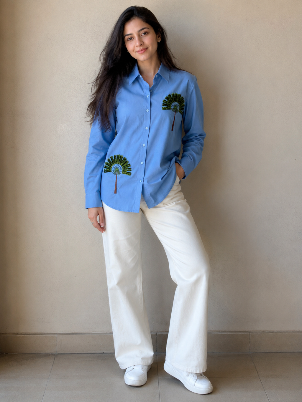 BOTANICAL PALM EMBROIDERY
