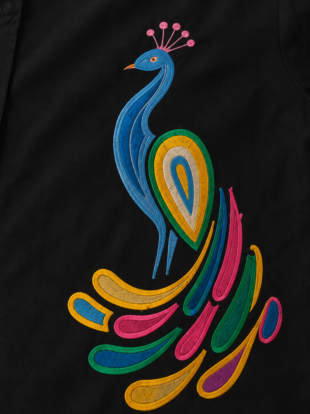 ROYAL PEACOCK EMBROIDERED SHIRT ⭐