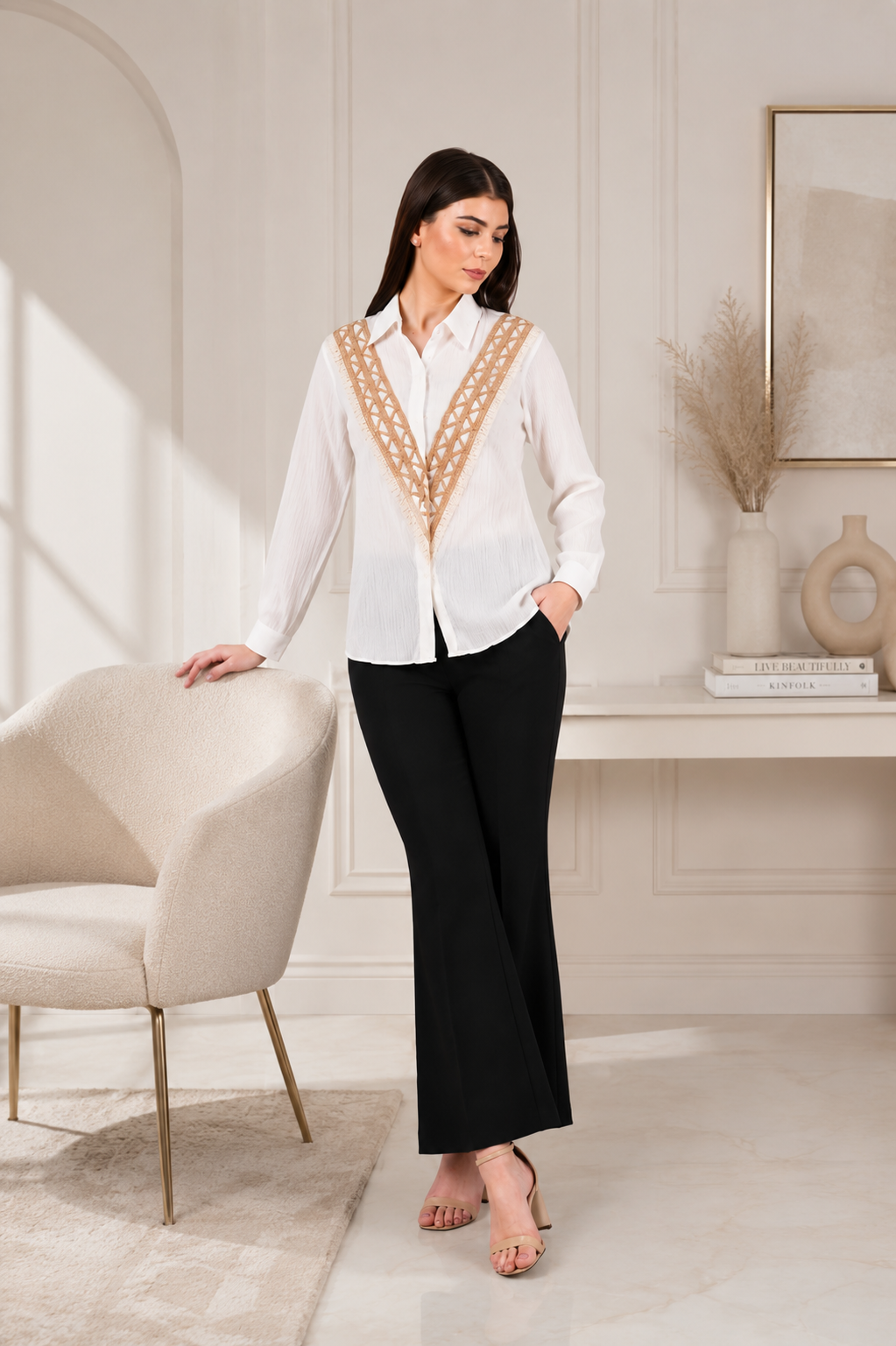 JUTE  LACE SHIRT