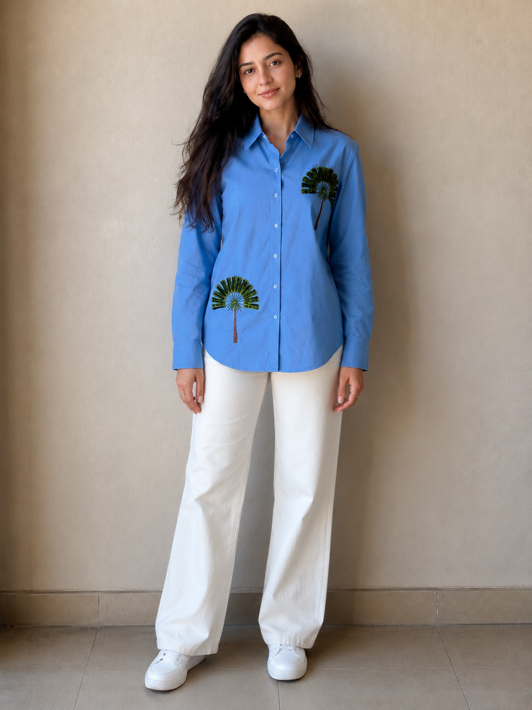 BOTANICAL PALM EMBROIDERY