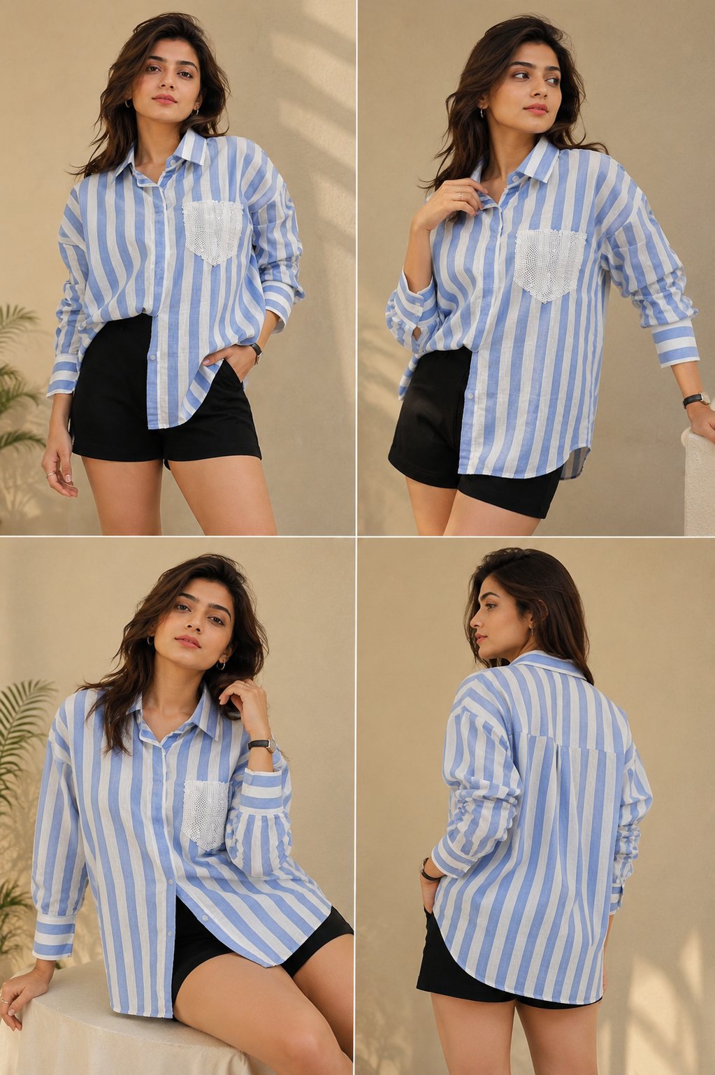 SKYLINE STRIPE SEQUIN SHIRT⭐