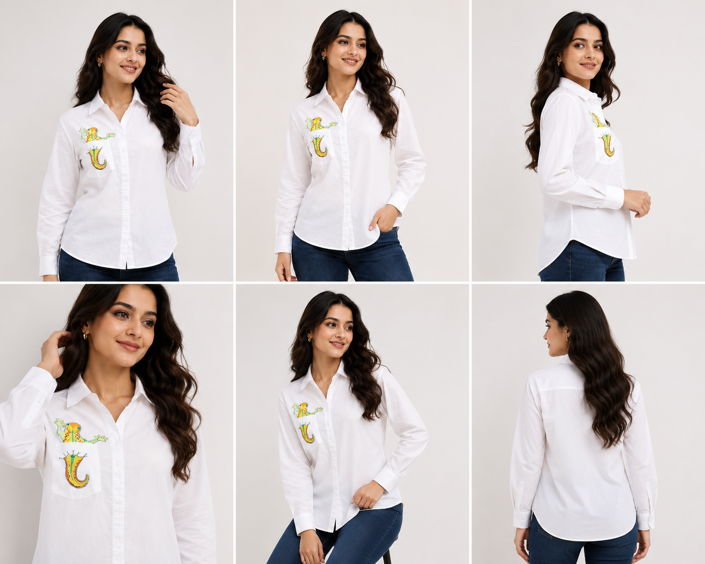 LIZARD WHITE COTTON SHIRT