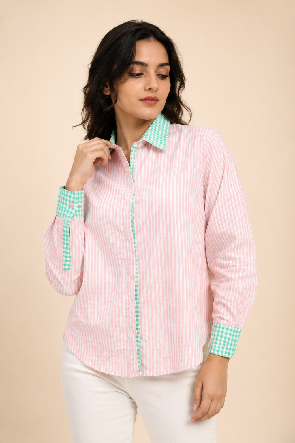 COLLAR STRIPE SHIRT