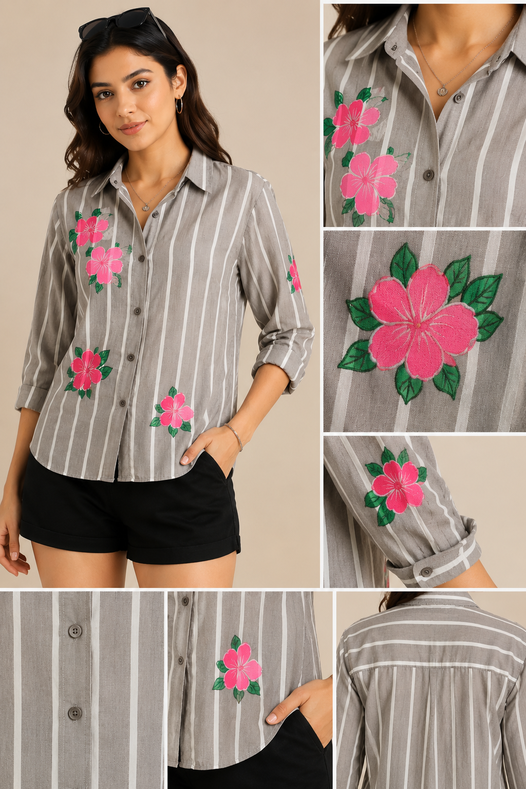 BLUSH BLOOM STRIPE