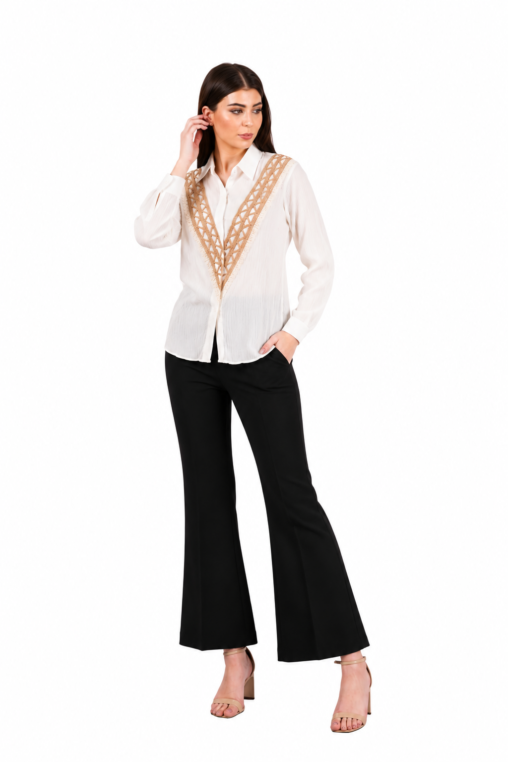 JUTE  LACE SHIRT