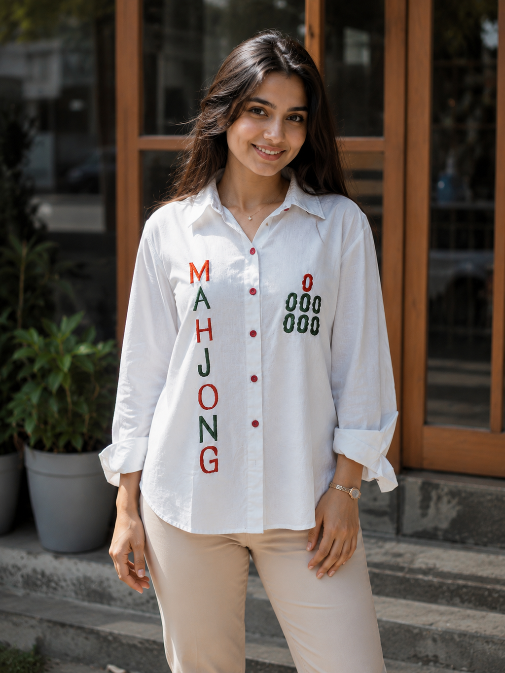 MAHJONG TILE EMBROIDERY