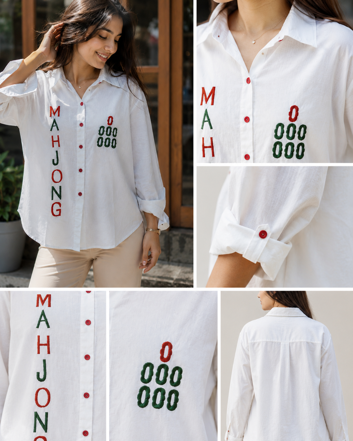 MAHJONG TILE EMBROIDERY