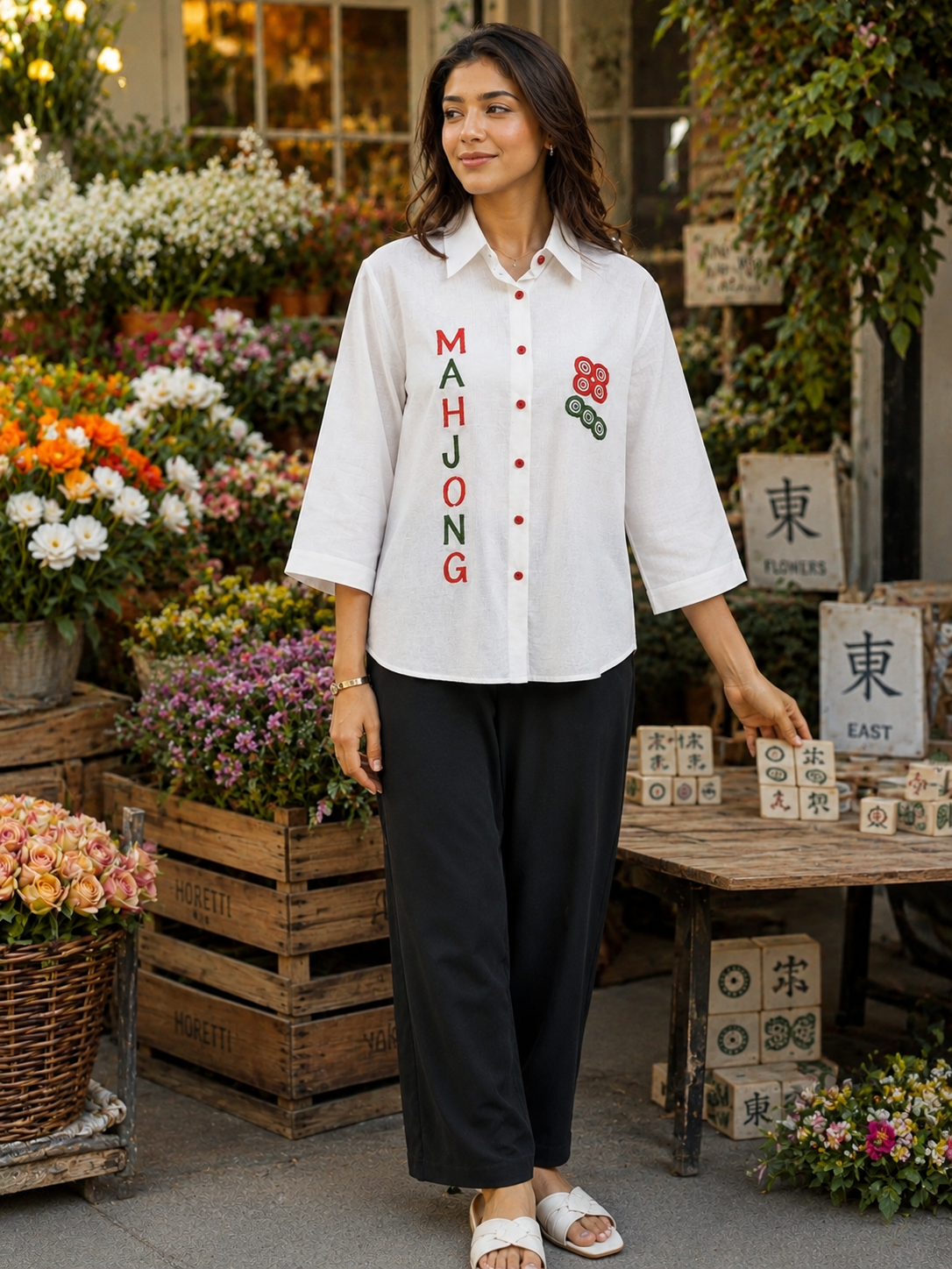 MAHJONG CIRCLE MOTIF EMBROIDERY