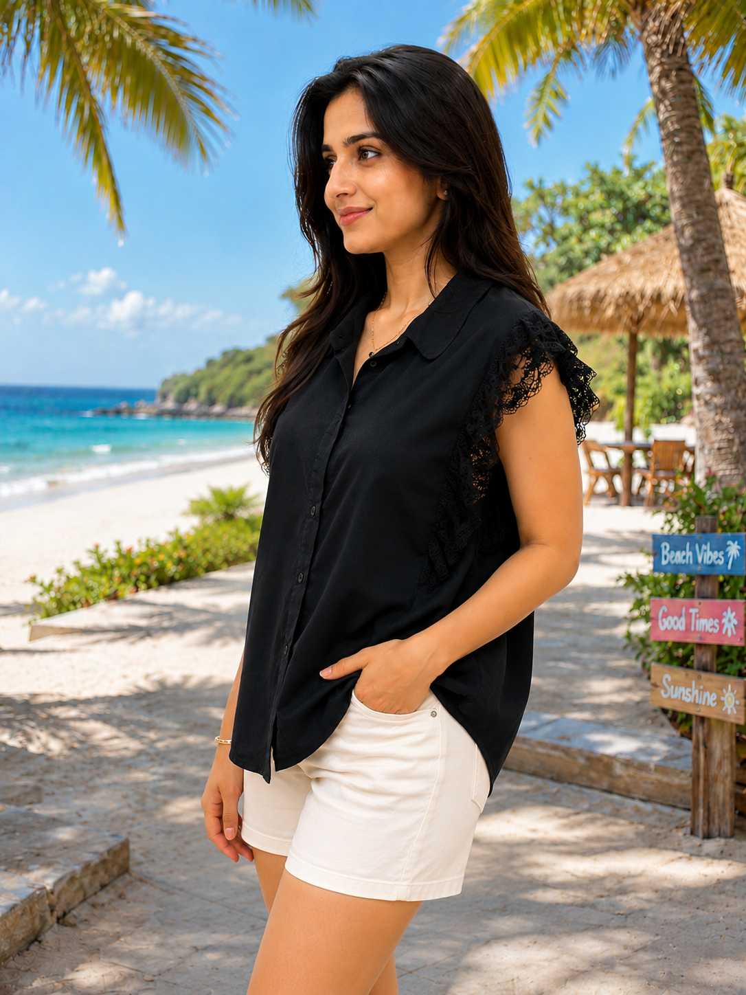 FRILLS LACE SHIRT